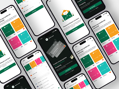 Virtual Card Mobile App Onboarding UI