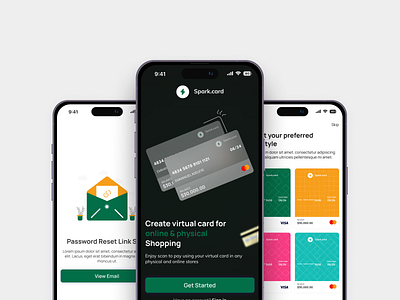 Virtual Card Mobile App Onboarding UI