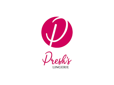 Presh's Lingerie fashion female logo simplicity