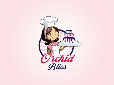 Orchid Bliss cake pastry logo bake delicious