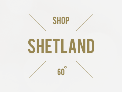 Shop Shetland Logo bold clean coming soon gold logo shetland shop