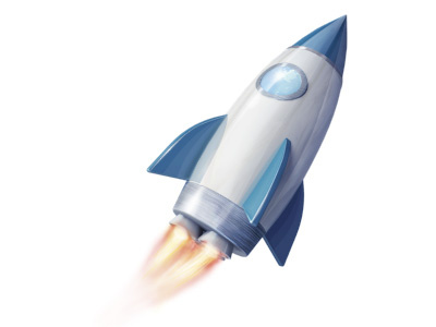 Rocket 3d graphic icon illustration rocket teaser web