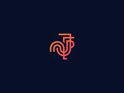 Rooster Logo alarm bird circle concept gradient grid icon illustration line logo reminders rooster