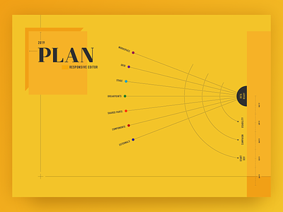 Plan Poster calendar gradient grid icon infographics lines plan poster scheme shadow timeline typography yellow