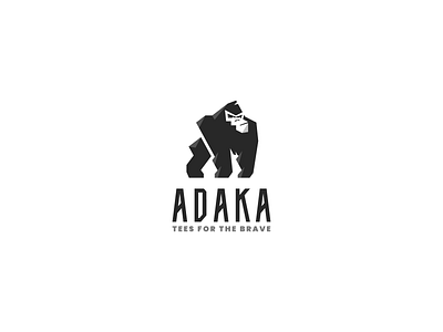 Adaka Logo ape branding brave ecommerce extreme fashion gorilla hair icon illustration logo monkey shadow sharp strong t-shirt typography