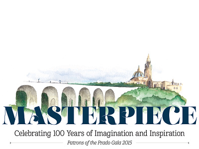 Logo Masterpiece Potp 2015 branding design illustration logo watercolor