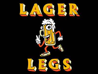 Logo Lager Legs branding design illustration logo vector