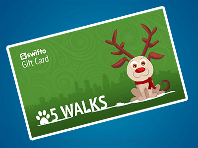Swifto Christmas Gift Card christmas dog gift card illustration swifto