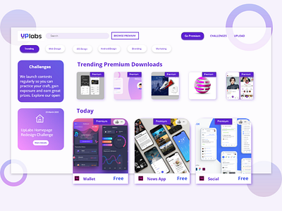 Uplabs HOME PAGE redesign