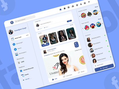 Facebook redesign chat facebook social social media ui ux web
