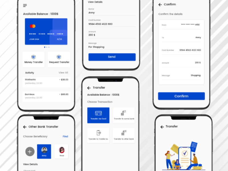 Mobile Banking app concept by KAWALJEET SINGH on Dribbble