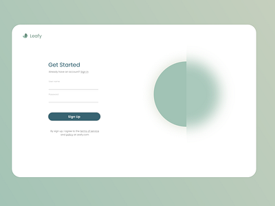 DailyUI 001 | Sign Up