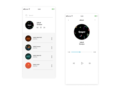 Daily UI09 app design music player ui