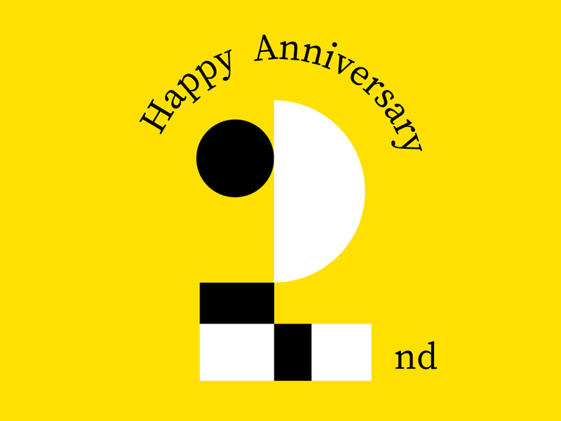 Happy anniversary！ anniversary design gif