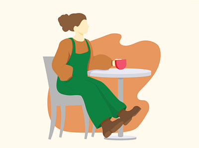 Table for One animation branding coffee graphic design illustration