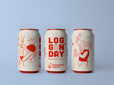 Loggin' Day Raspberry Leaf Tea Can Design