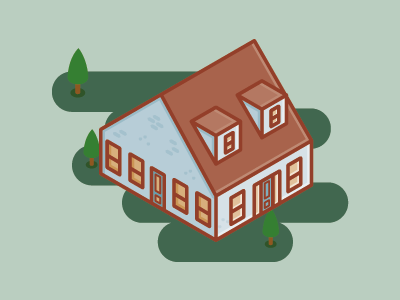 Isometric house asset house icon isometric vector