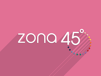 Zona 45 Logotype flat logotype long shadow zona45