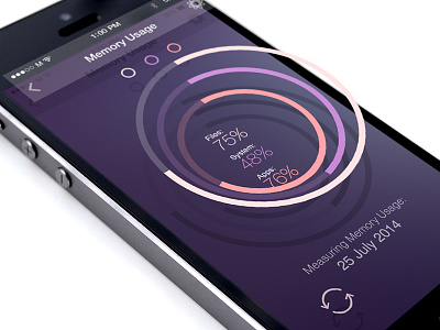 Memory Circles app freepsd ios ios7 iphone memory psd purple