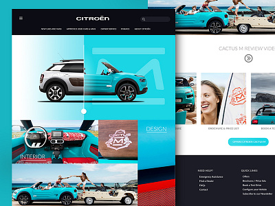 Citroen Cactus M website citroen web cactus website blue m