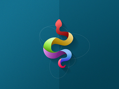 Snake Logo colors logo logotype shadow snake visual