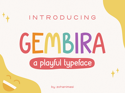 Gembira - A Playful Typeface Font branding childern design designer font fonts kids logo typography