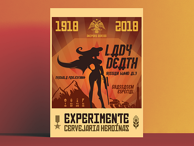 Lady Death - Craft Beer - Teaser Poster art beer color design gradient poster propaganda retro russian style type vector