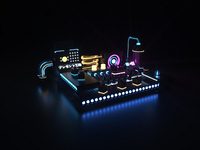 Cool dark belt scene c4d design