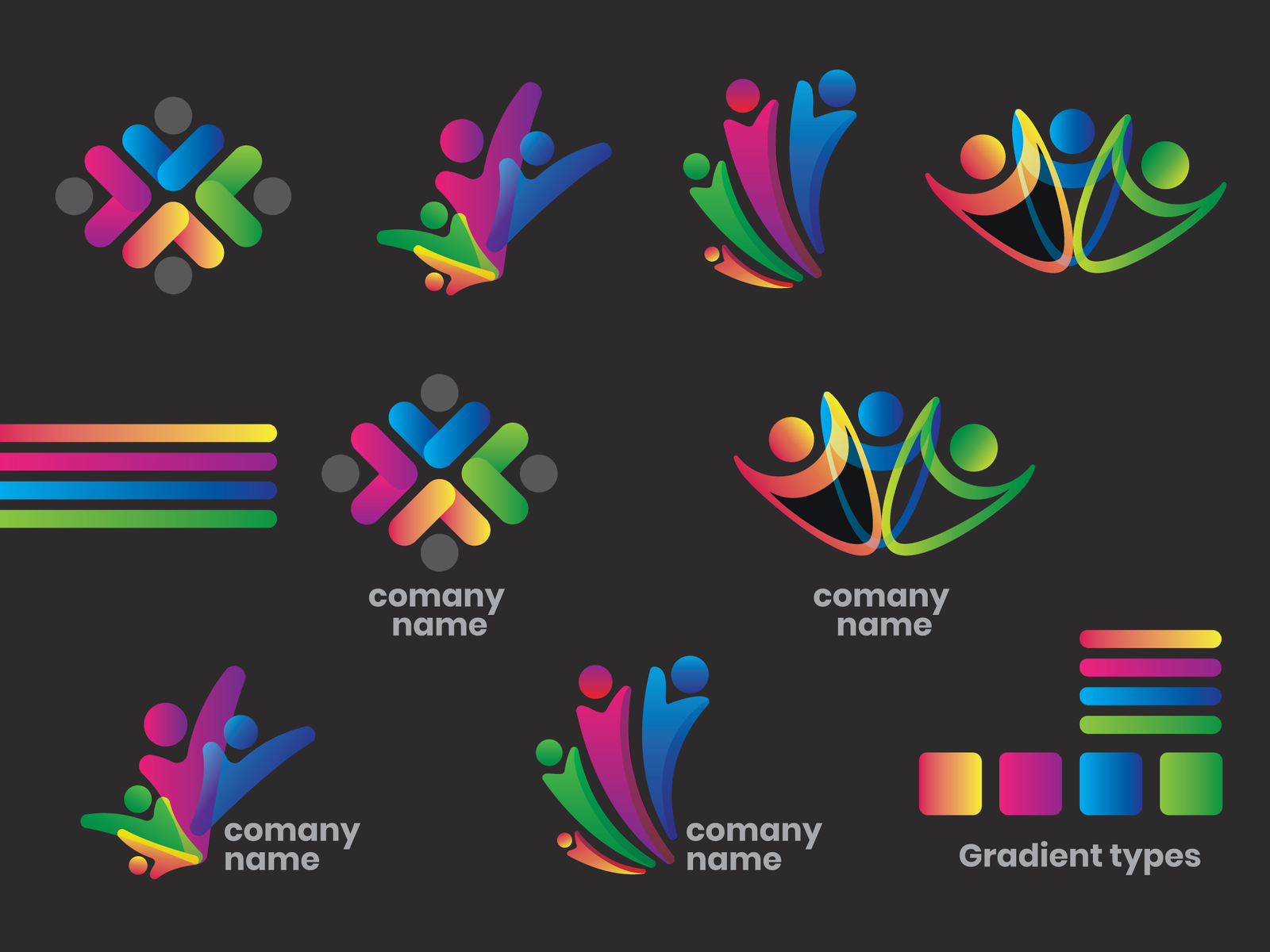 People Oriented Logos By Ashvinth On Dribbble