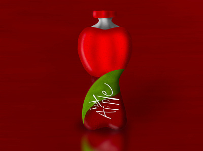 Fresh apple juice illustration background branding design illustration illustrator logo photoshop procreate product design product development product mockup typography