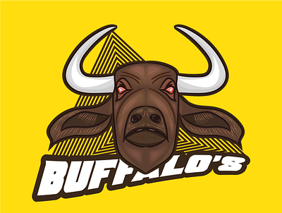 Buffalo's art buffalo design gaming il illustration illustrator logo mascot mascotlogo vector