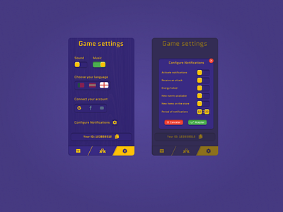 Game Settings - DailyUi/Settings art design figma ui ux