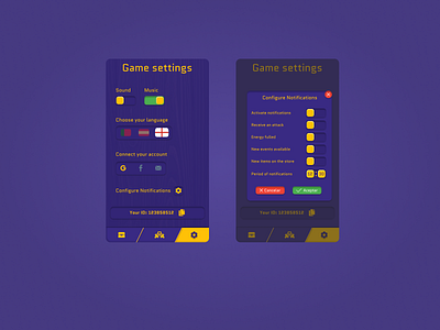 Game Settings - DailyUi/Settings