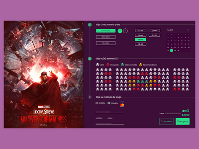 Cine ticket buy challenge design figma ui ux vector