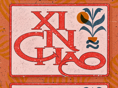 Ligature Collective - "Xin Chào" design hand drawn handlettering illustration ligaturecollective typography