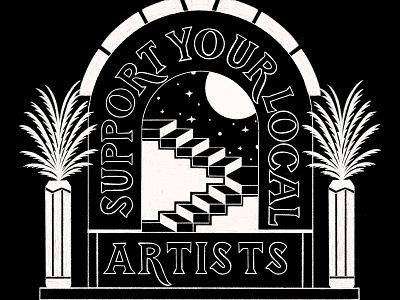 "Support Your Local Artists" - Hand-lettering artwork design hand drawn handlettering illustration lettering letters ligaturecollective typography