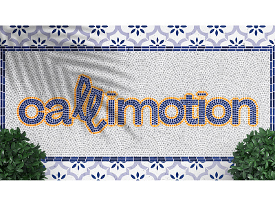 Fauxaic "Callimotion" branding design fauxaic floor floordesign lettering tiles tiling