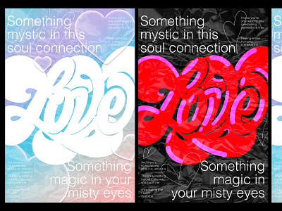 Love Type Poster artwork contemporary design hand drawn handlettering illustration lettering letters poster typography