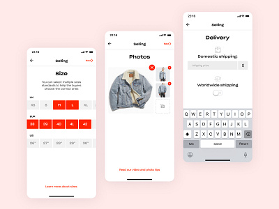 Depop app Redesign app colors depop minimal mobile product design redesign ui ux