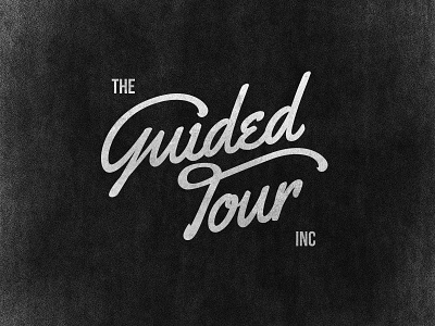 The Guided Tour branding distressed guided guided tour identity logo script tour