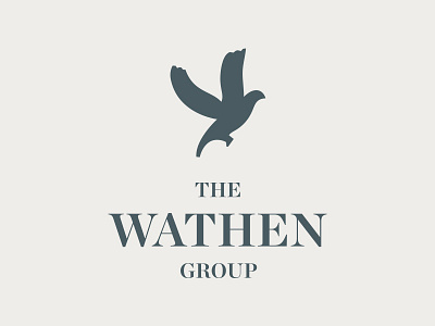 The Wathen Group branding dove identity logo serif