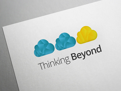 Thinking Beyond abstract branding clouds ideas identity logo
