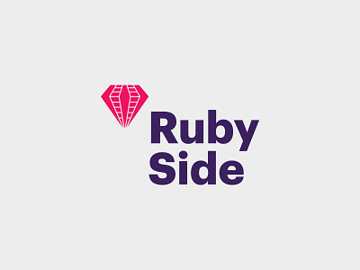 Ruby Side branding identity logo rails ruby