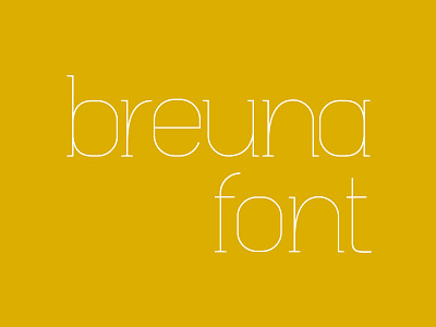 Breuna Font font hairline light slab thin type typeface