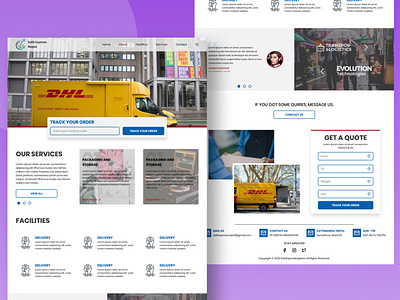 Logistic Company Web UI-Concept courier delivery service design logistic logistics ui web design web layout web ui web ui design webdesign website website design