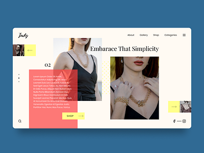 Jewelry Shop Website Design Concept