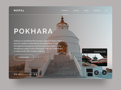 Destination Website UI Design Concept