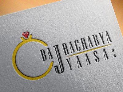 Bajracharya Jyaasa Logo branding design design illustration logo illustraion jewelry logo logo design logodesign ring shop vector