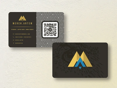 Business Card Design - Merch.Artem branding business business card business card design businesscard design illustraion illustration logo pattern typography ui visit card visiting card visiting card design visitingcard