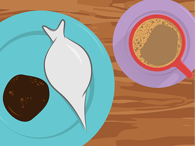 Yomari with Coffee adobe illustrator design illustraion illustrator